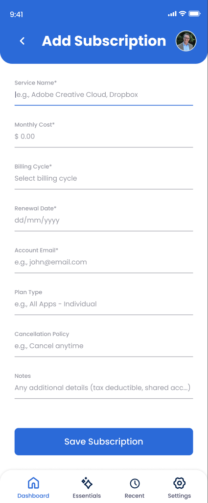 Add Form