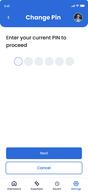 Profile creation screen