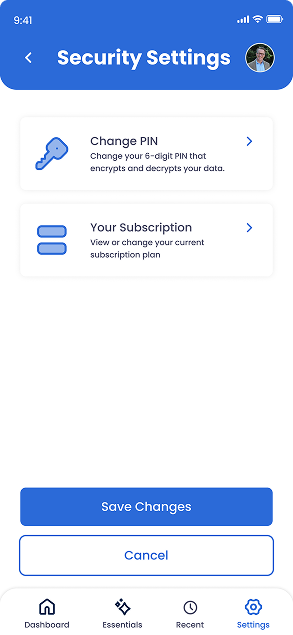 Verification code entry screen