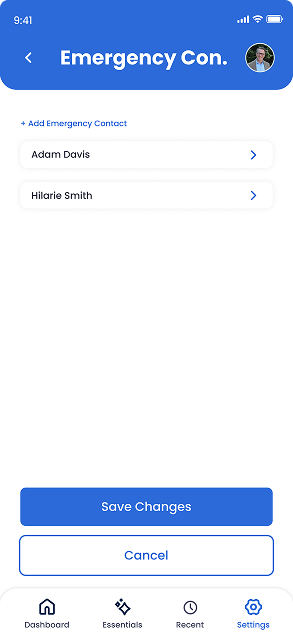 Profile creation screen
